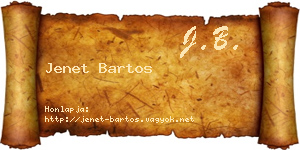 Jenet Bartos névjegykártya